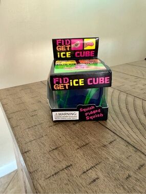 Blue & Green Swirl Fidget Ice Cube Squishy Stress Toy – New in Box